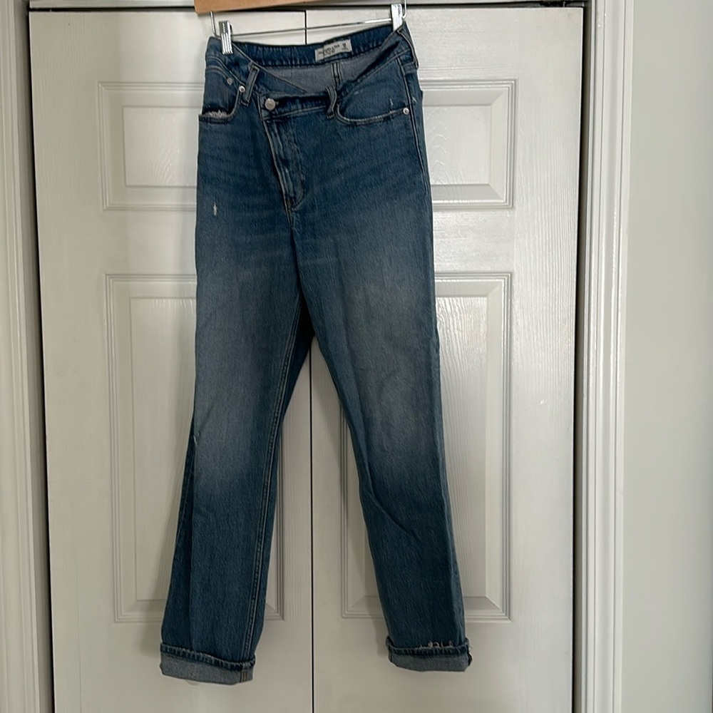 Abercrombie & Fitch 90’s straight ultra high rise crossover waist